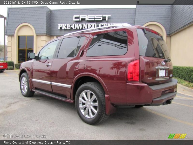 Deep Garnet Red / Graphite 2010 Infiniti QX 56 4WD