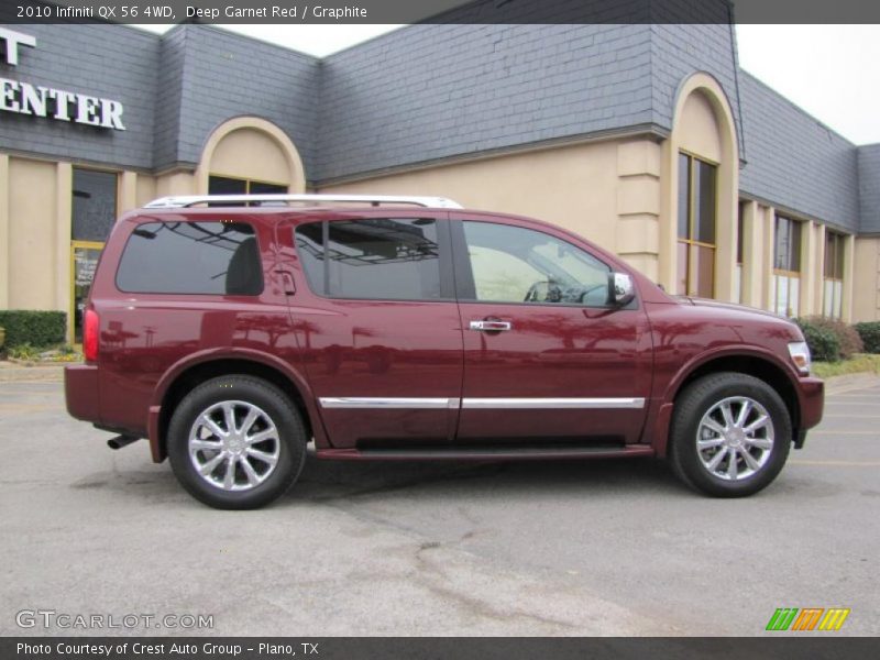 Deep Garnet Red / Graphite 2010 Infiniti QX 56 4WD