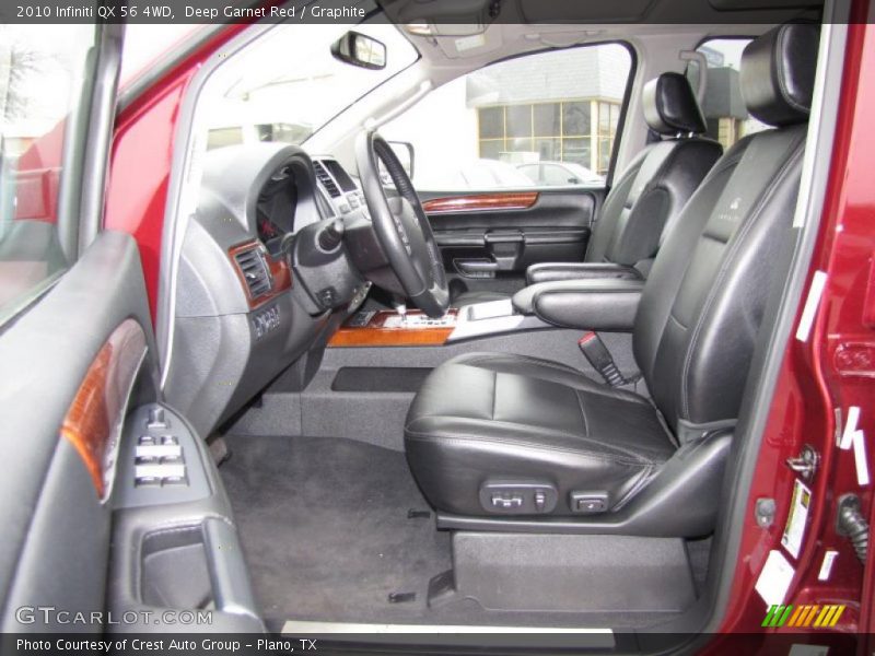 Deep Garnet Red / Graphite 2010 Infiniti QX 56 4WD