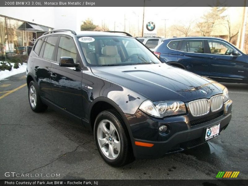 Monaco Blue Metallic / Beige 2008 BMW X3 3.0si