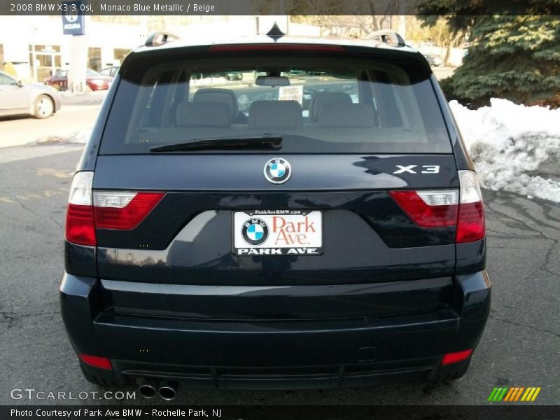 Monaco Blue Metallic / Beige 2008 BMW X3 3.0si