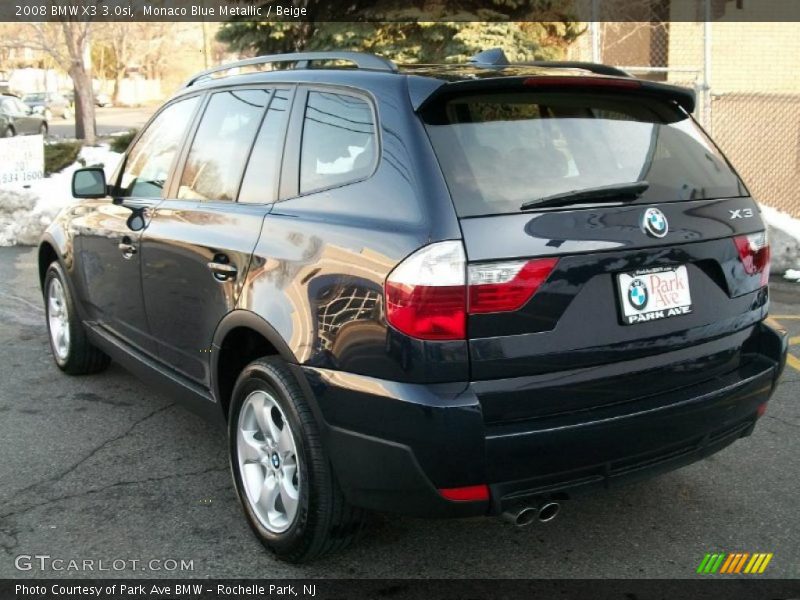 Monaco Blue Metallic / Beige 2008 BMW X3 3.0si