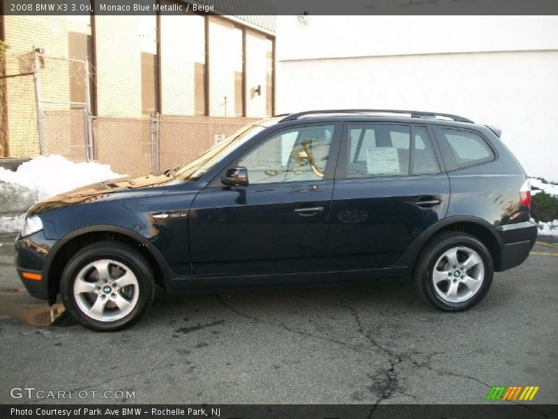 Monaco Blue Metallic / Beige 2008 BMW X3 3.0si