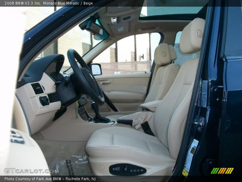 Monaco Blue Metallic / Beige 2008 BMW X3 3.0si
