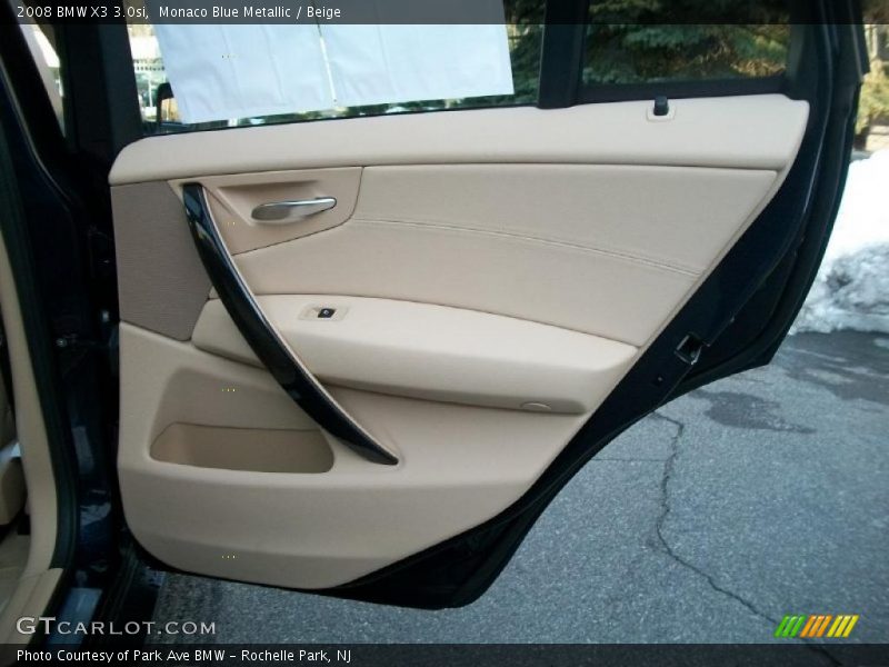 Monaco Blue Metallic / Beige 2008 BMW X3 3.0si