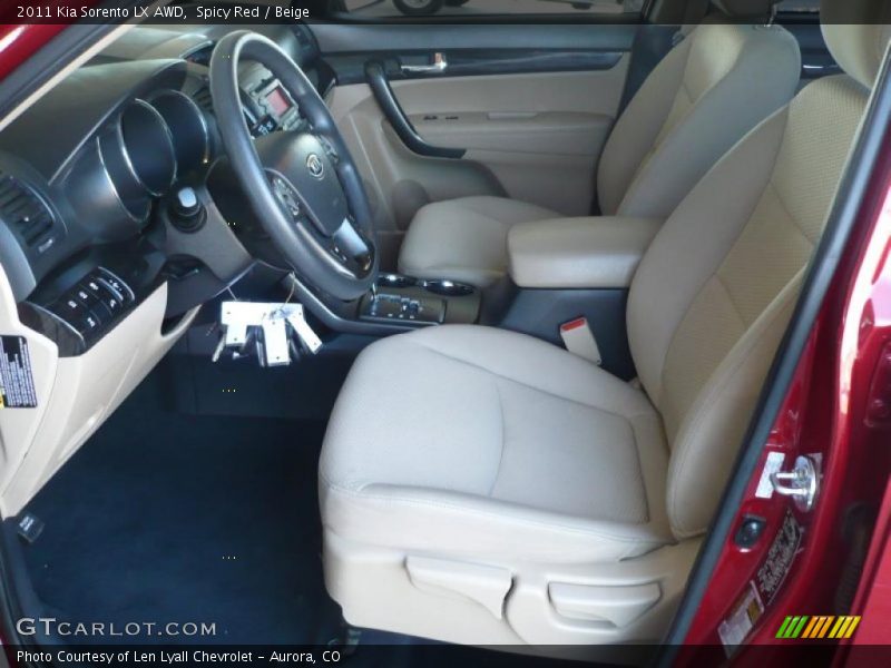 Spicy Red / Beige 2011 Kia Sorento LX AWD