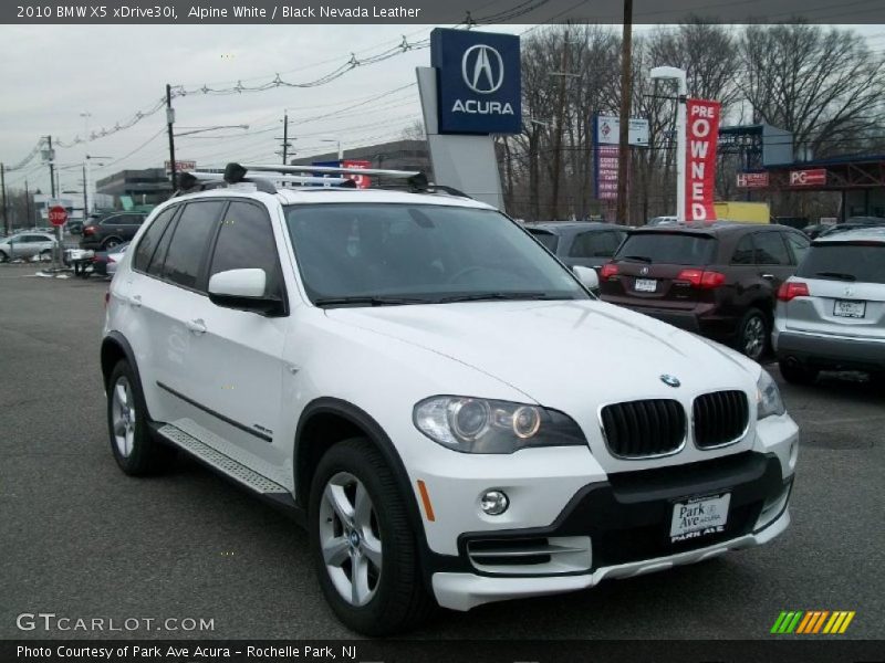 Alpine White / Black Nevada Leather 2010 BMW X5 xDrive30i