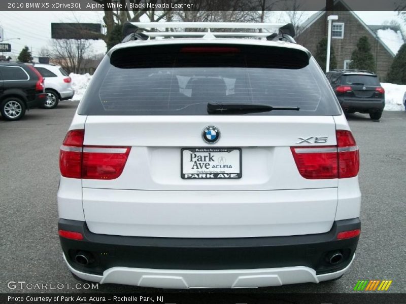 Alpine White / Black Nevada Leather 2010 BMW X5 xDrive30i