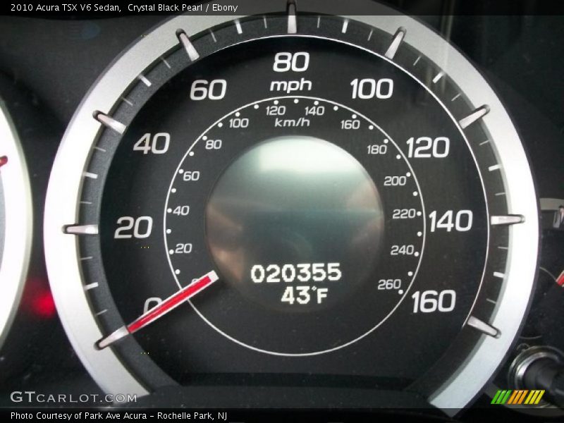 Crystal Black Pearl / Ebony 2010 Acura TSX V6 Sedan