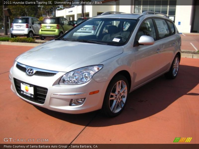 Shimmering Silver Metallic / Black 2011 Hyundai Elantra Touring SE