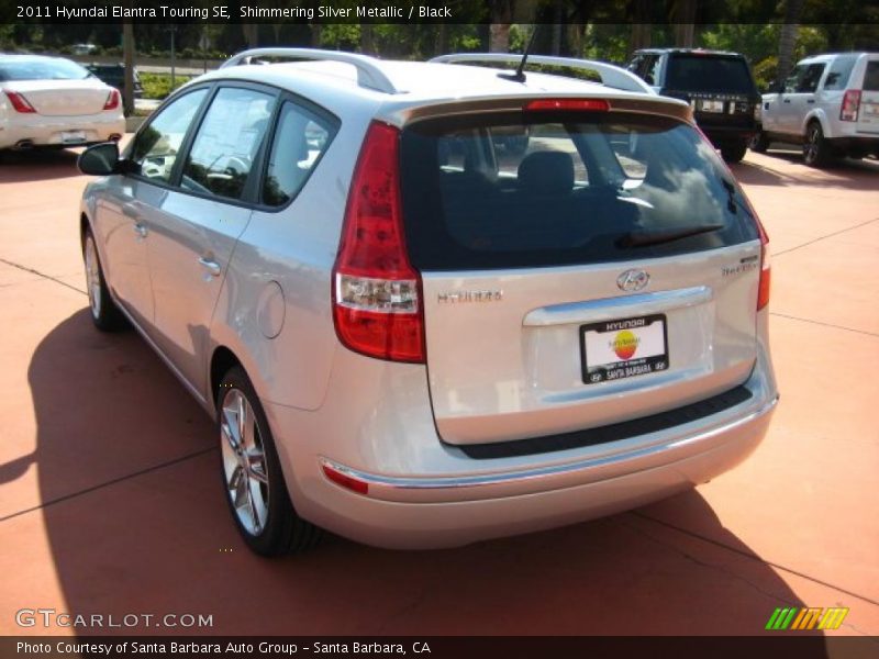 Shimmering Silver Metallic / Black 2011 Hyundai Elantra Touring SE