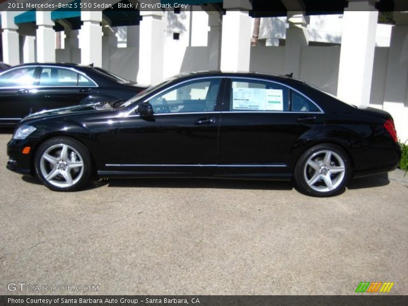 Black / Grey/Dark Grey 2011 Mercedes-Benz S 550 Sedan