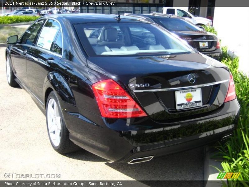 Black / Grey/Dark Grey 2011 Mercedes-Benz S 550 Sedan
