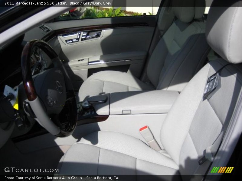 Black / Grey/Dark Grey 2011 Mercedes-Benz S 550 Sedan