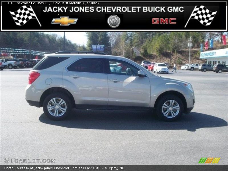 Gold Mist Metallic / Jet Black 2010 Chevrolet Equinox LT