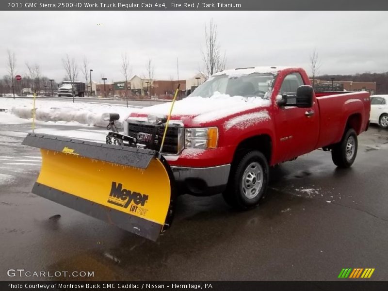 Fire Red / Dark Titanium 2011 GMC Sierra 2500HD Work Truck Regular Cab 4x4