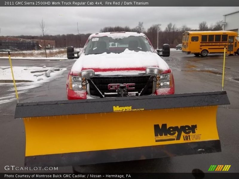 Fire Red / Dark Titanium 2011 GMC Sierra 2500HD Work Truck Regular Cab 4x4