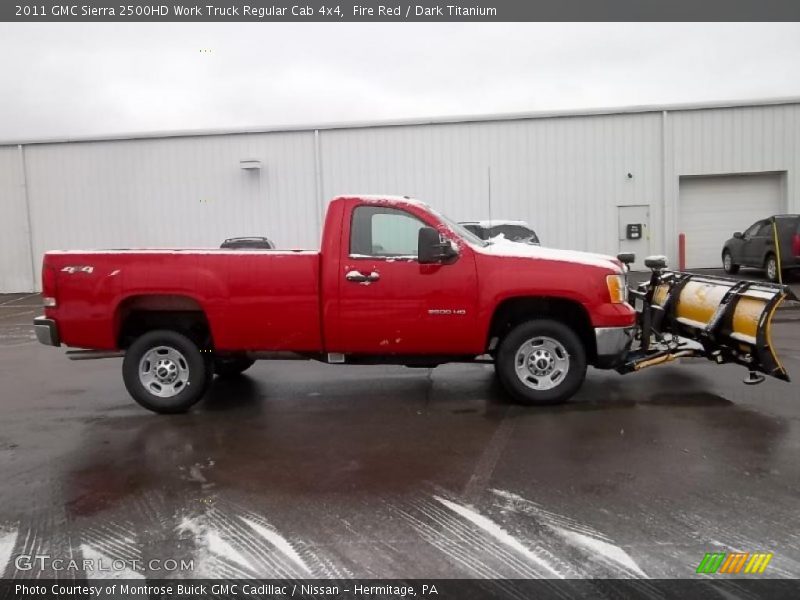 Fire Red / Dark Titanium 2011 GMC Sierra 2500HD Work Truck Regular Cab 4x4