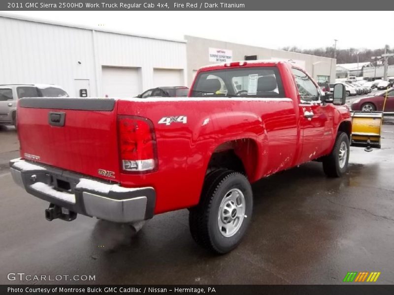 Fire Red / Dark Titanium 2011 GMC Sierra 2500HD Work Truck Regular Cab 4x4