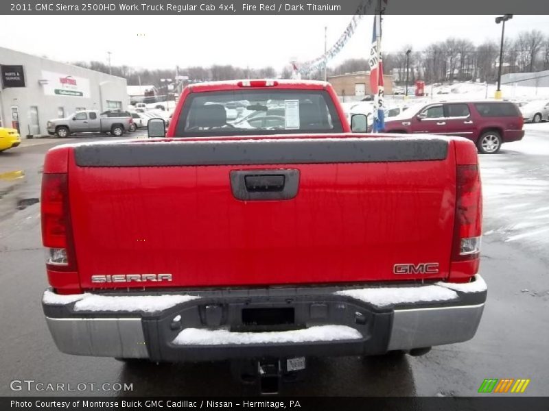 Fire Red / Dark Titanium 2011 GMC Sierra 2500HD Work Truck Regular Cab 4x4