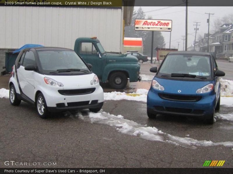 Crystal White / Design Black 2009 Smart fortwo passion coupe