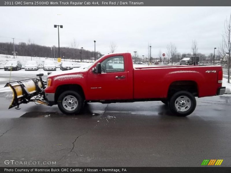 Fire Red / Dark Titanium 2011 GMC Sierra 2500HD Work Truck Regular Cab 4x4