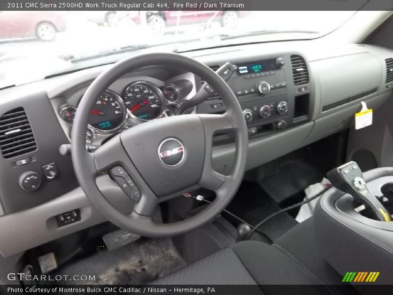 Fire Red / Dark Titanium 2011 GMC Sierra 2500HD Work Truck Regular Cab 4x4