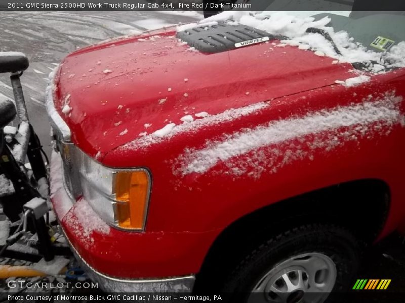 Fire Red / Dark Titanium 2011 GMC Sierra 2500HD Work Truck Regular Cab 4x4