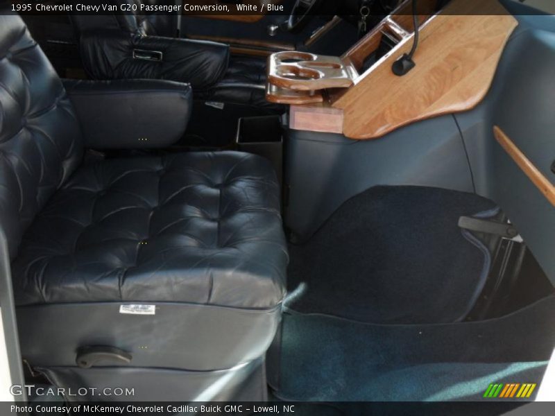 White / Blue 1995 Chevrolet Chevy Van G20 Passenger Conversion