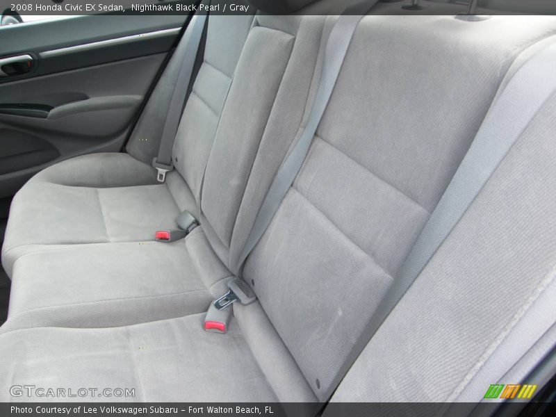 Nighthawk Black Pearl / Gray 2008 Honda Civic EX Sedan