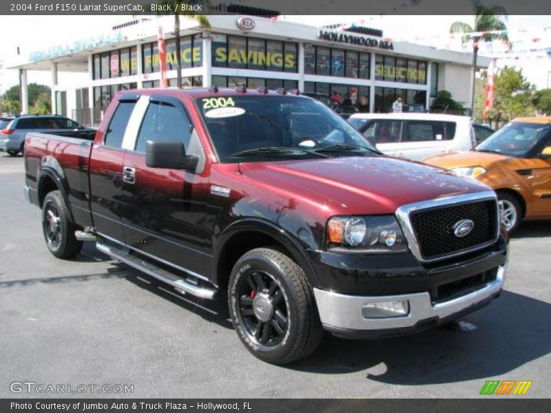 Black / Black 2004 Ford F150 Lariat SuperCab
