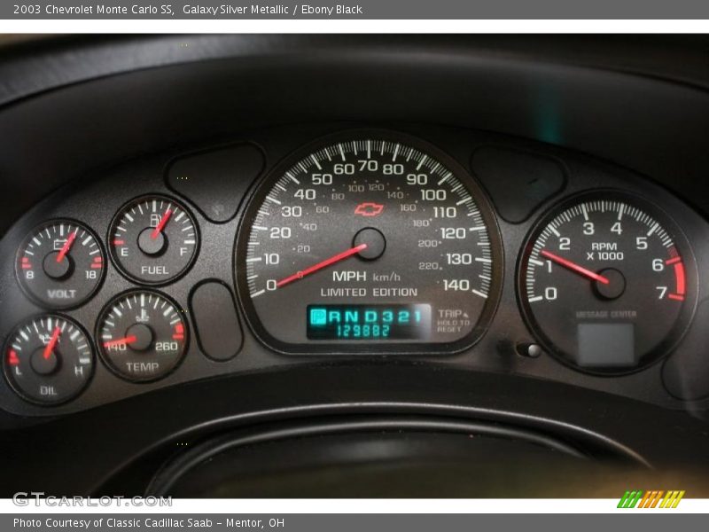 Galaxy Silver Metallic / Ebony Black 2003 Chevrolet Monte Carlo SS