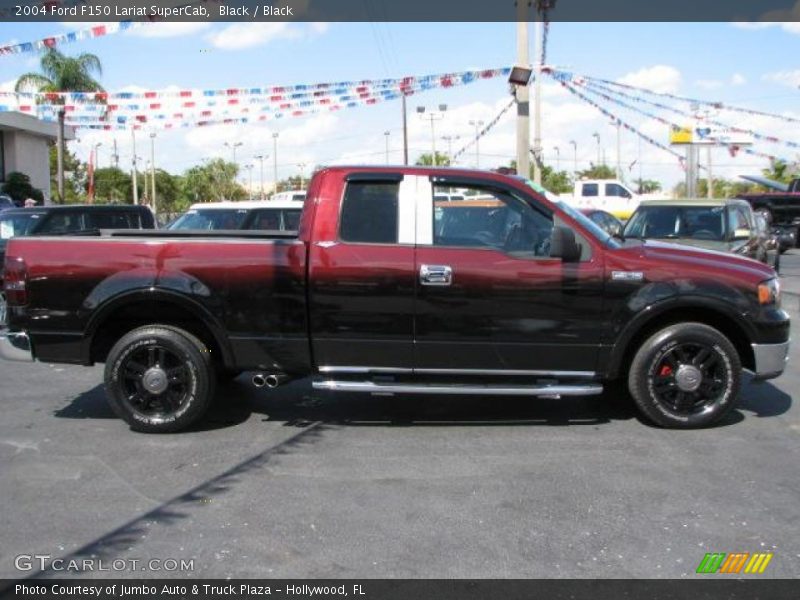Black / Black 2004 Ford F150 Lariat SuperCab