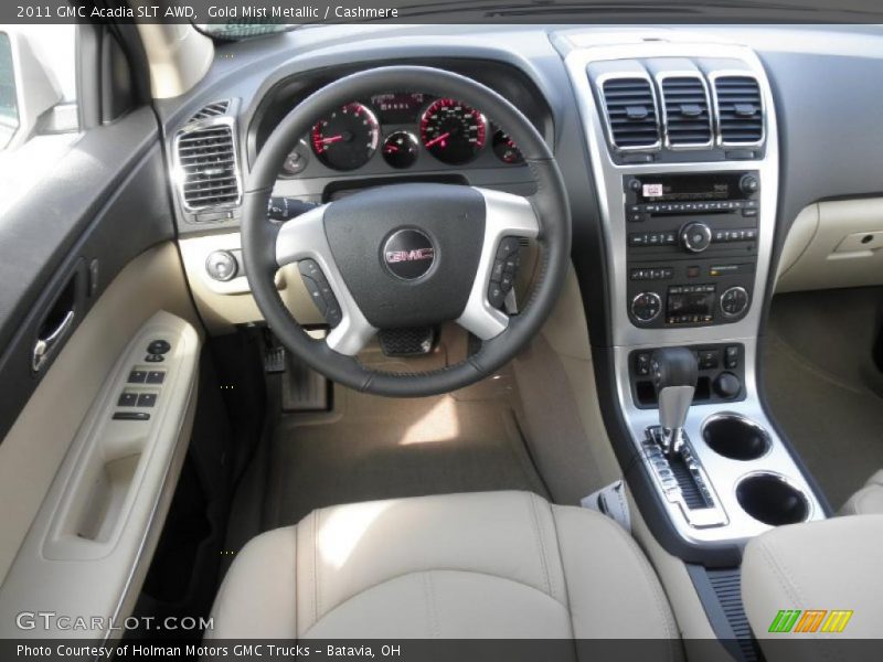 Gold Mist Metallic / Cashmere 2011 GMC Acadia SLT AWD