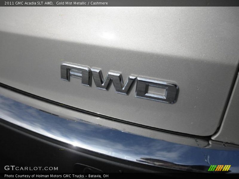 Gold Mist Metallic / Cashmere 2011 GMC Acadia SLT AWD