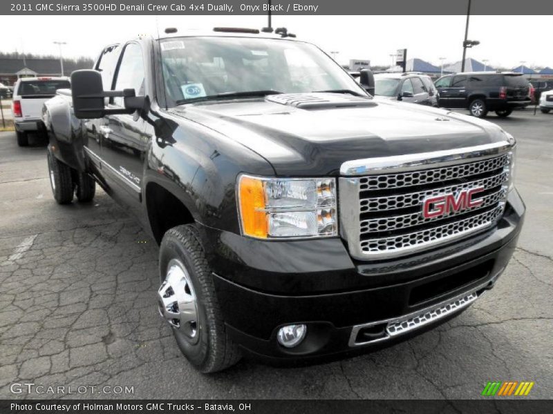 Onyx Black / Ebony 2011 GMC Sierra 3500HD Denali Crew Cab 4x4 Dually