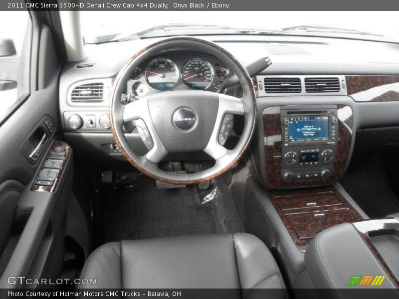  2011 Sierra 3500HD Denali Crew Cab 4x4 Dually Ebony Interior