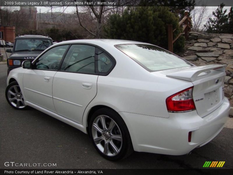 Satin White Pearl / Warm Ivory 2009 Subaru Legacy 3.0R Limited