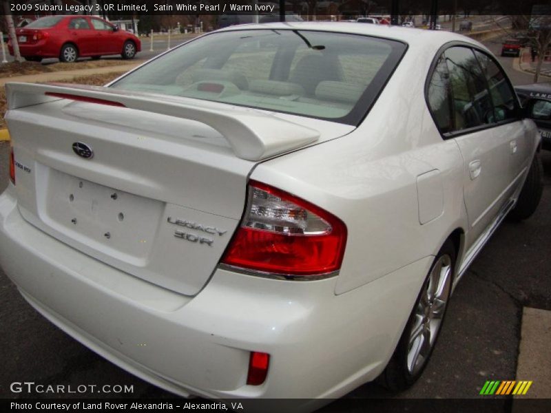Satin White Pearl / Warm Ivory 2009 Subaru Legacy 3.0R Limited