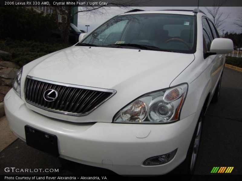 Crystal White Pearl / Light Gray 2006 Lexus RX 330 AWD