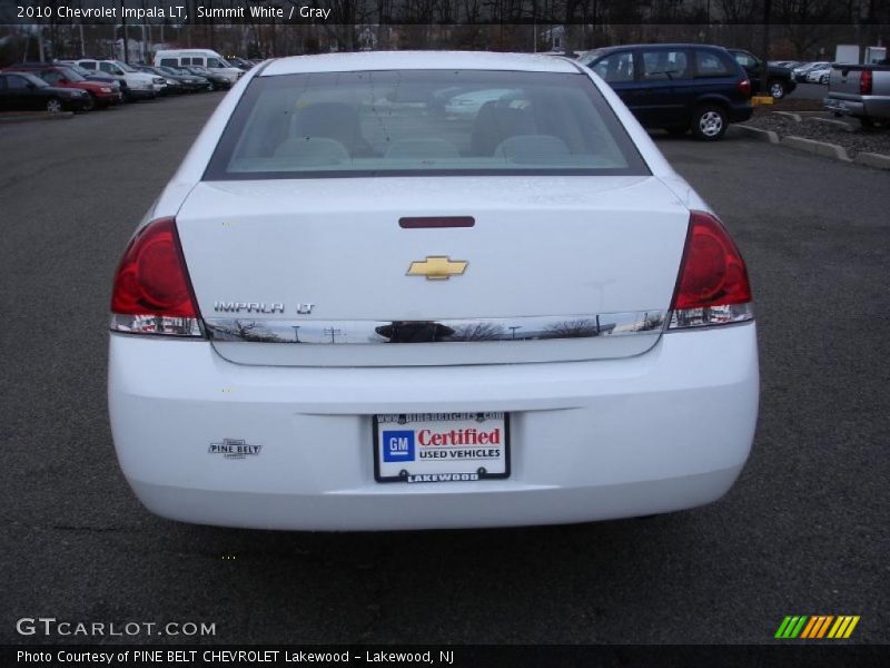 Summit White / Gray 2010 Chevrolet Impala LT