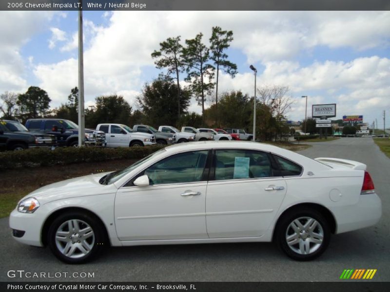 White / Neutral Beige 2006 Chevrolet Impala LT