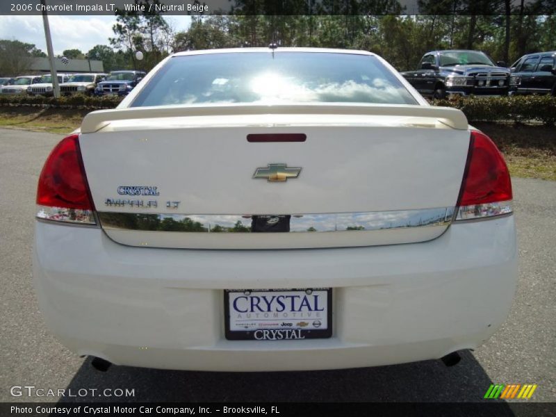 White / Neutral Beige 2006 Chevrolet Impala LT