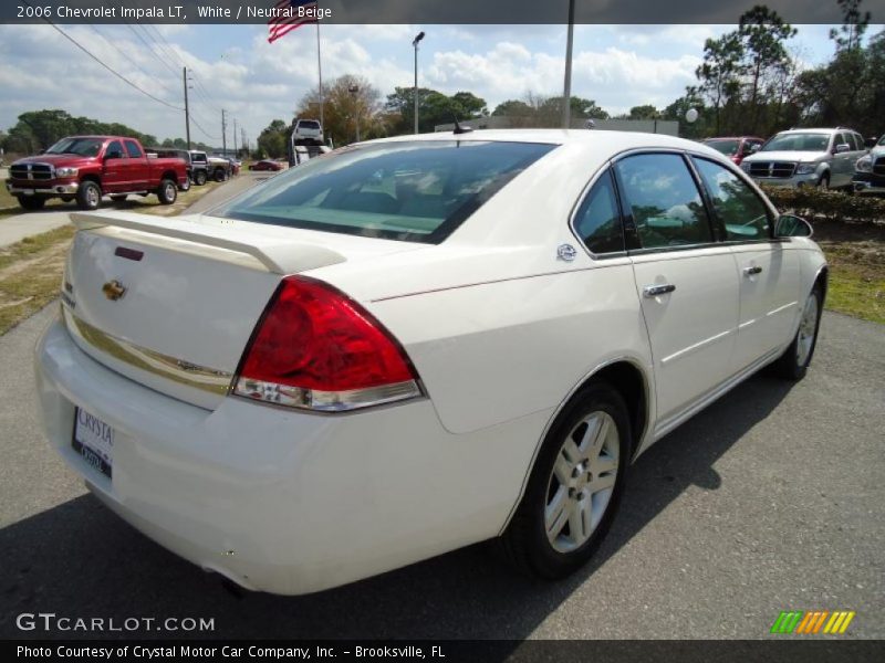 White / Neutral Beige 2006 Chevrolet Impala LT