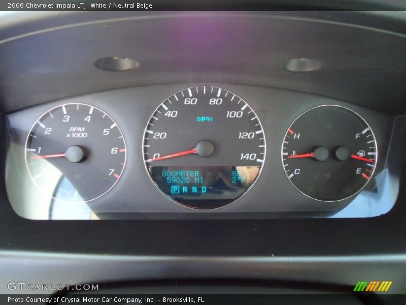 White / Neutral Beige 2006 Chevrolet Impala LT