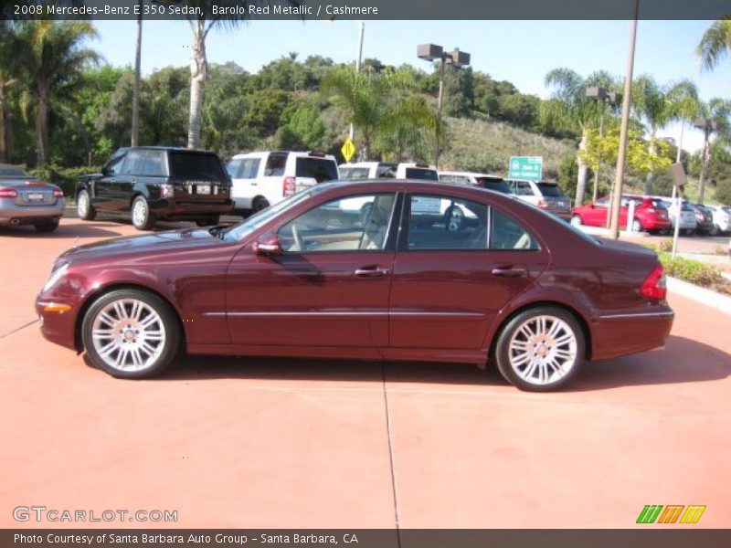 Barolo Red Metallic / Cashmere 2008 Mercedes-Benz E 350 Sedan