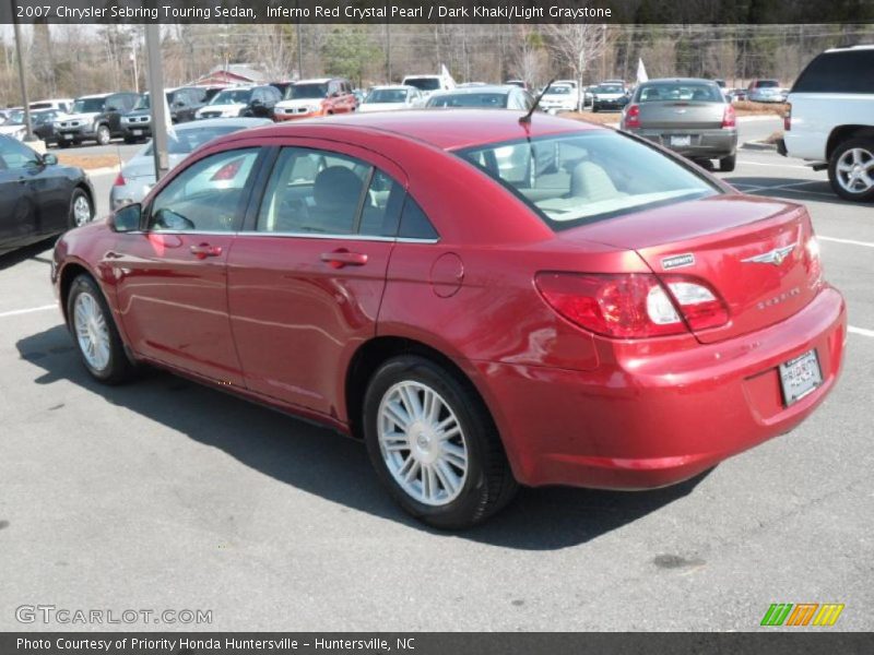 Inferno Red Crystal Pearl / Dark Khaki/Light Graystone 2007 Chrysler Sebring Touring Sedan