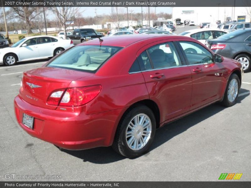 Inferno Red Crystal Pearl / Dark Khaki/Light Graystone 2007 Chrysler Sebring Touring Sedan
