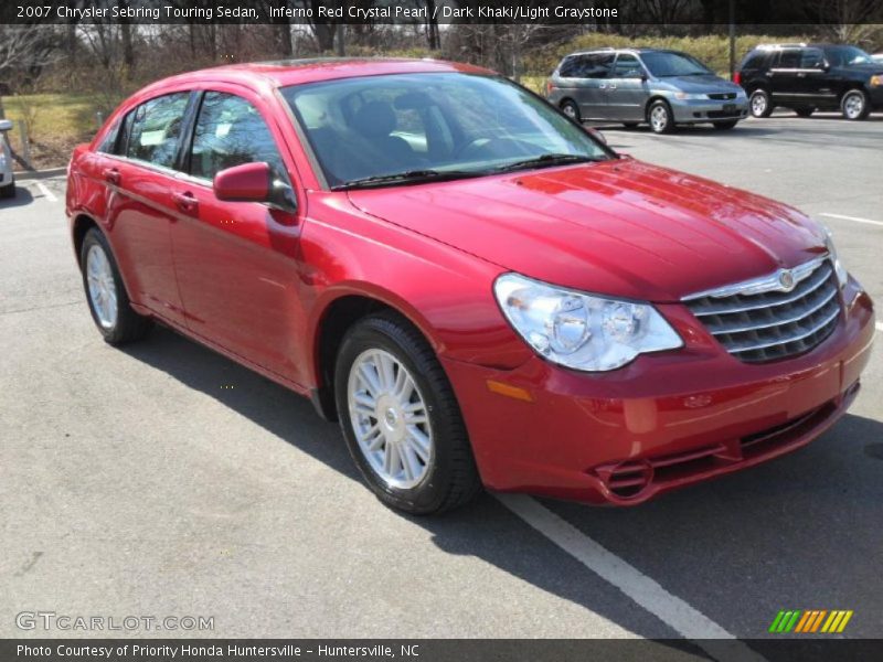 Inferno Red Crystal Pearl / Dark Khaki/Light Graystone 2007 Chrysler Sebring Touring Sedan