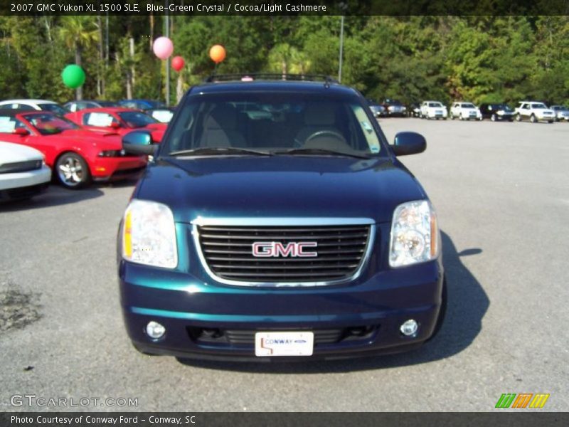 Blue-Green Crystal / Cocoa/Light Cashmere 2007 GMC Yukon XL 1500 SLE